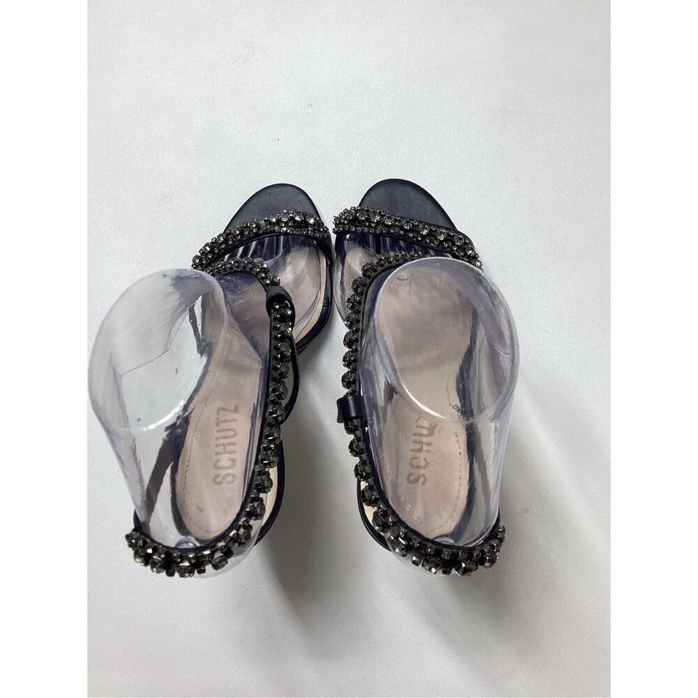 SCHUTZ Black Jeweled Strappy Heels - Picture 7 of 15
